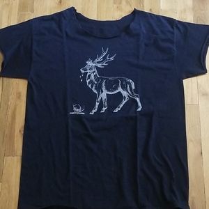 Large Jagermeister tee with cut off sleeves.